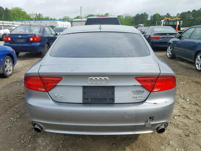 WAUSGAFC4CN002608 - 2012 AUDI A7 PRESTIG GRAY photo 9