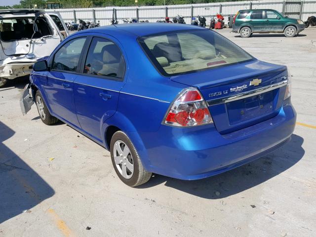 KL1TD5DEXAB100351 - 2010 CHEVROLET AVEO LS BLUE photo 3