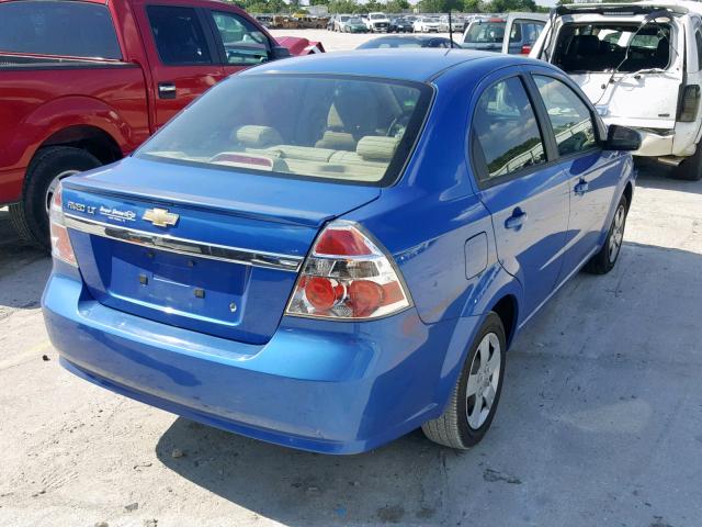 KL1TD5DEXAB100351 - 2010 CHEVROLET AVEO LS BLUE photo 4