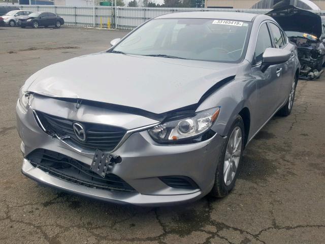 JM1GJ1U57F1221282 - 2015 MAZDA 6 SPORT SILVER photo 2