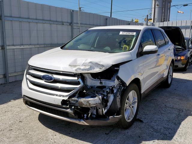 2FMPK3J98JBB73557 - 2018 FORD EDGE SEL WHITE photo 2