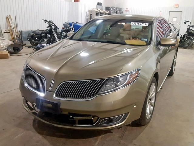 1LNHL9DK4DG618649 - 2013 LINCOLN MKS GREEN photo 2