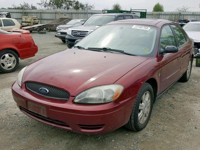 1FAHP56S24G113097 - 2004 FORD TAURUS SEL MAROON photo 2