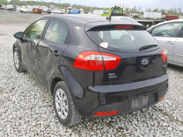 KNADM5A37C6088703 - 2012 KIA RIO LX BLACK photo 3