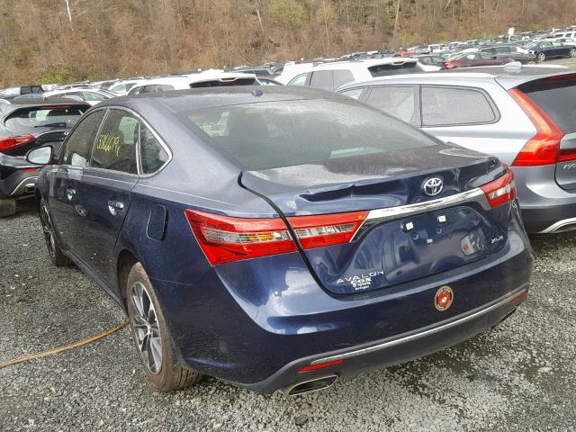 4T1BK1EB4JU286640 - 2018 TOYOTA AVALON XLE BLUE photo 3