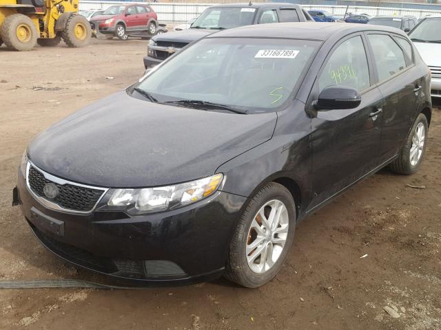 KNAFU5A29C5490387 - 2012 KIA FORTE EX BLACK photo 2