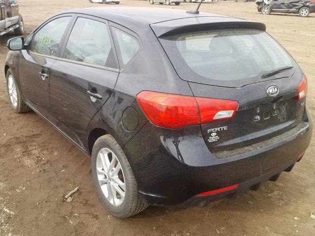 KNAFU5A29C5490387 - 2012 KIA FORTE EX BLACK photo 3