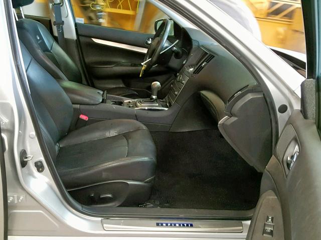 JN1CV6AR3CM978359 - 2012 INFINITI G37 SILVER photo 5