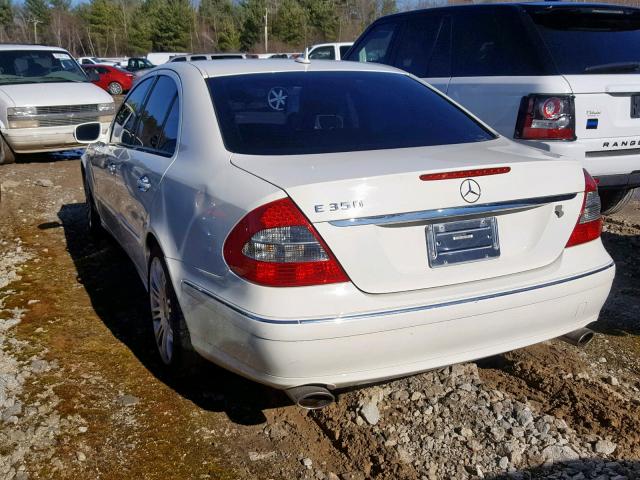 WDBUF56X88B195359 - 2008 MERCEDES-BENZ E 350 WHITE photo 3