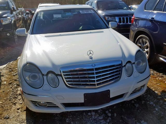 WDBUF56X88B195359 - 2008 MERCEDES-BENZ E 350 WHITE photo 9