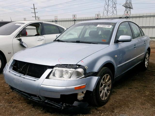 WVWPD63B32P231150 - 2002 VOLKSWAGEN PASSAT GLS BLUE photo 2