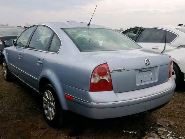 WVWPD63B32P231150 - 2002 VOLKSWAGEN PASSAT GLS BLUE photo 3