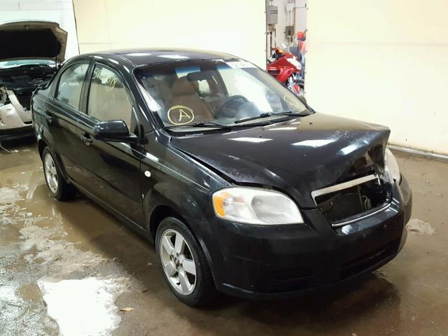 KL1TG56617B079539 - 2007 CHEVROLET AVEO LT BLACK photo 1