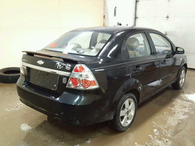 KL1TG56617B079539 - 2007 CHEVROLET AVEO LT BLACK photo 4