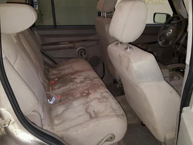 1J8HG48N16C283286 - 2006 JEEP COMMANDER TAN photo 6