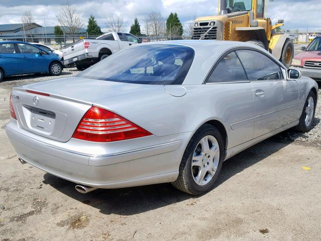 WDBPJ75J55A044503 - 2005 MERCEDES-BENZ CL 500 SILVER photo 4