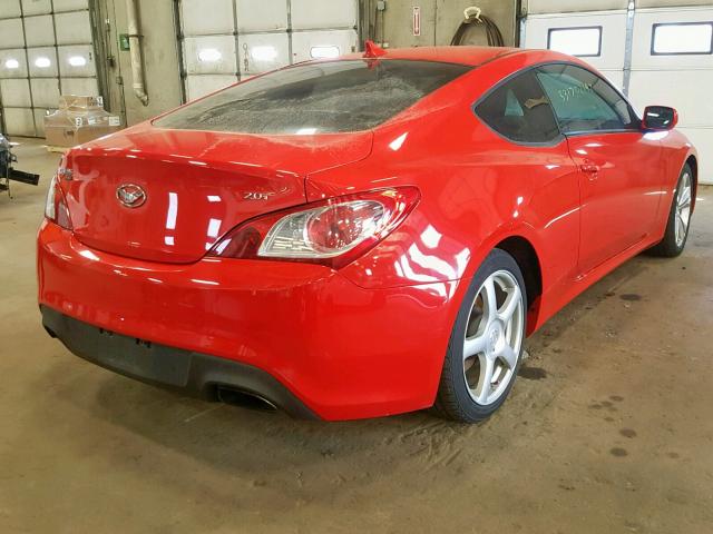 KMHHT6KD1CU070080 - 2012 HYUNDAI GENESIS CO RED photo 4