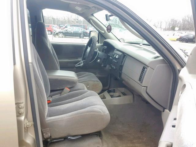 1B7HG48N42S638507 - 2002 DODGE DAKOTA QUA BEIGE photo 5