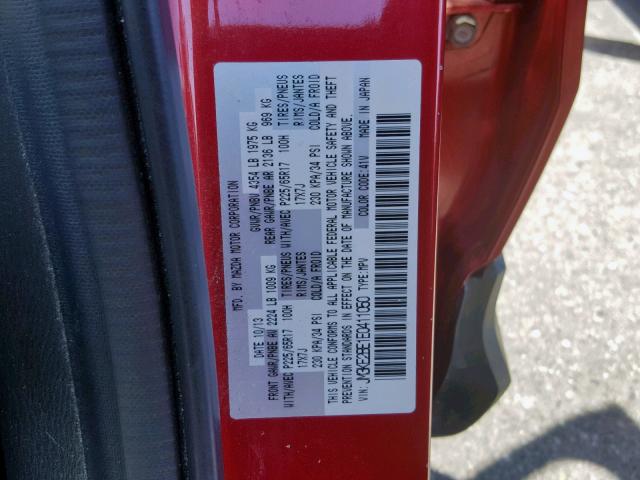 JM3KE2BE1E0411050 - 2014 MAZDA CX-5 SPORT RED photo 10