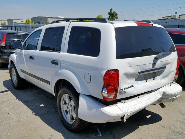 1D8HD48N36F104441 - 2006 DODGE DURANGO SL WHITE photo 3