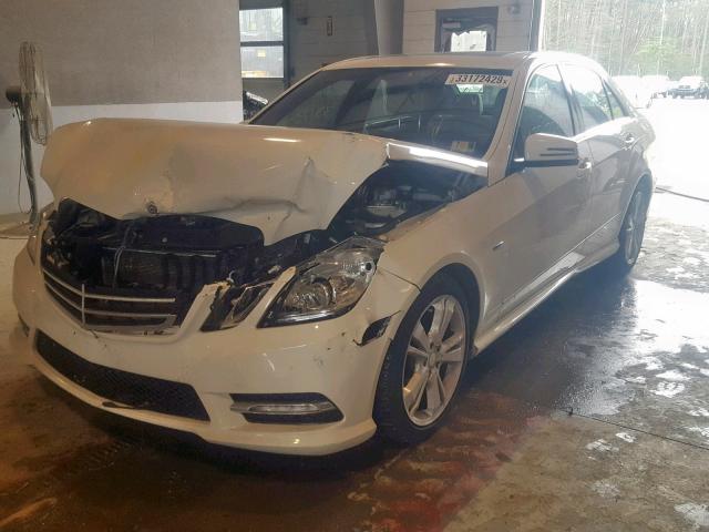 WDDHF5KB1CA600589 - 2012 MERCEDES-BENZ E 350 WHITE photo 2