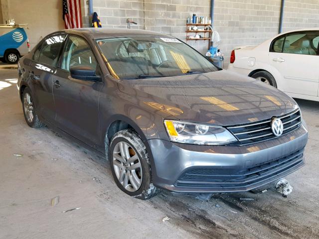 3VW1K7AJ7FM254046 - 2015 VOLKSWAGEN JETTA BASE GRAY photo 1