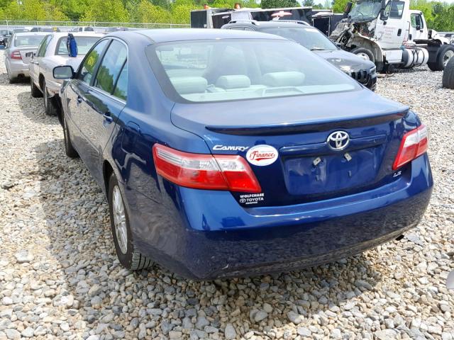 4T1BE46K27U027497 - 2007 TOYOTA CAMRY NEW BLUE photo 3