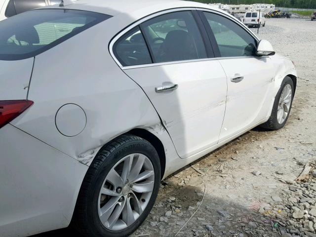 2G4GN5EX7E9181416 - 2014 BUICK REGAL PREM WHITE photo 9