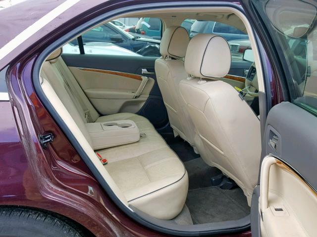 3LNDL2L38CR837217 - 2012 LINCOLN MKZ HYBRID BURGUNDY photo 6