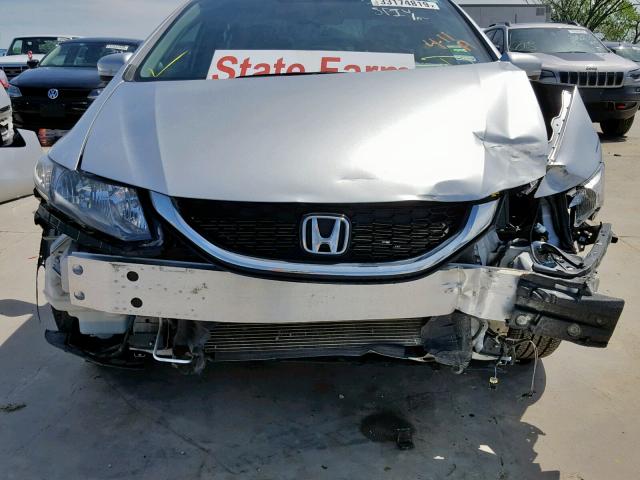 2HGFB2F96FH529965 - 2015 HONDA CIVIC EXL SILVER photo 9