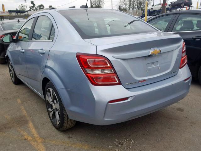 1G1JF5SB0J4104005 - 2018 CHEVROLET SONIC PREM BLUE photo 3