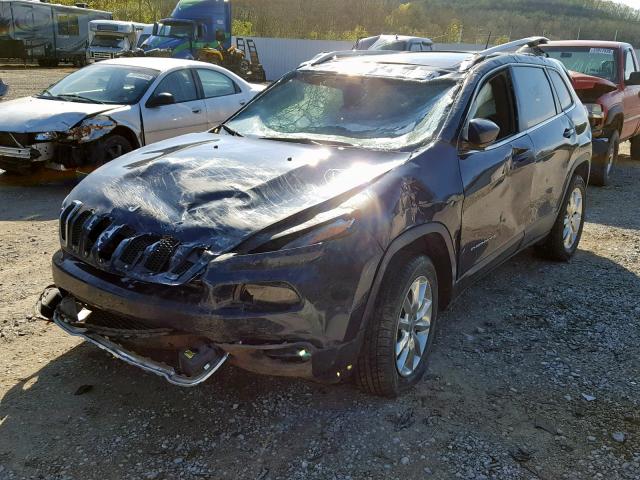 1C4PJMDS2FW697983 - 2015 JEEP CHEROKEE L BLUE photo 2