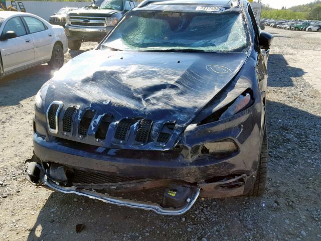 1C4PJMDS2FW697983 - 2015 JEEP CHEROKEE L BLUE photo 9