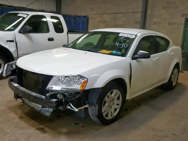 1B3BD4FB8BN621345 - 2011 DODGE AVENGER EX WHITE photo 2