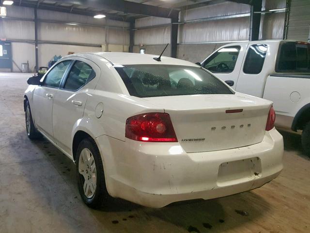 1B3BD4FB8BN621345 - 2011 DODGE AVENGER EX WHITE photo 3