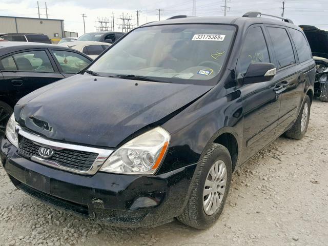 KNDMG4C78C6438294 - 2012 KIA SEDONA LX BLACK photo 2