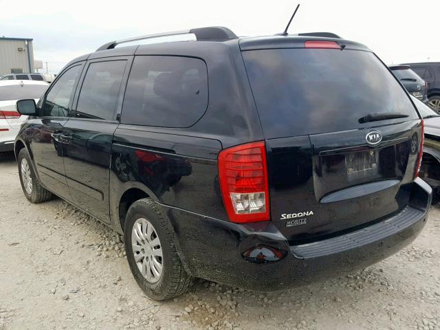 KNDMG4C78C6438294 - 2012 KIA SEDONA LX BLACK photo 3