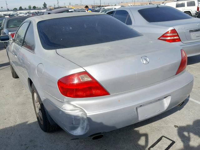 19UYA42432A002850 - 2002 ACURA 3.2CL SILVER photo 3