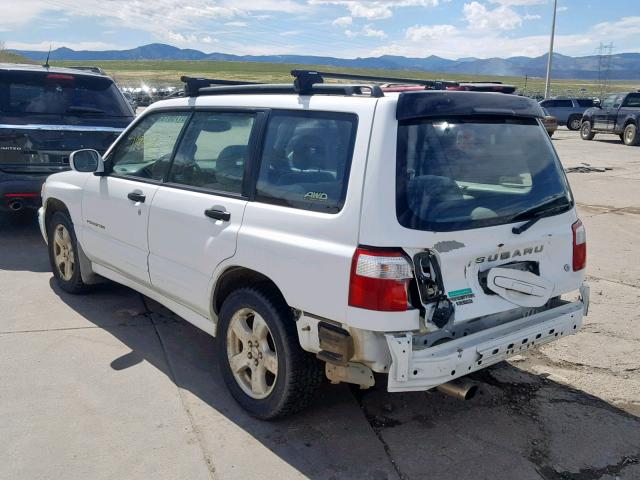 JF1SF65672G728986 - 2002 SUBARU FORESTER S WHITE photo 3