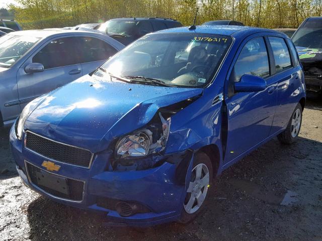 KL1TD6DE6AB091153 - 2010 CHEVROLET AVEO LS BLUE photo 2