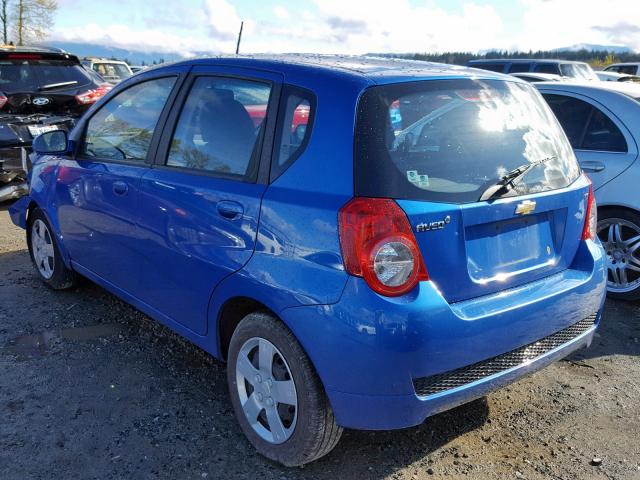 KL1TD6DE6AB091153 - 2010 CHEVROLET AVEO LS BLUE photo 3