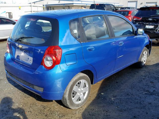 KL1TD6DE6AB091153 - 2010 CHEVROLET AVEO LS BLUE photo 4