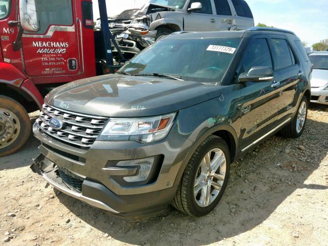 1FM5K7F85HGB59150 - 2017 FORD EXPLORER L BLACK photo 2