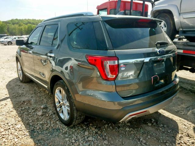 1FM5K7F85HGB59150 - 2017 FORD EXPLORER L BLACK photo 3