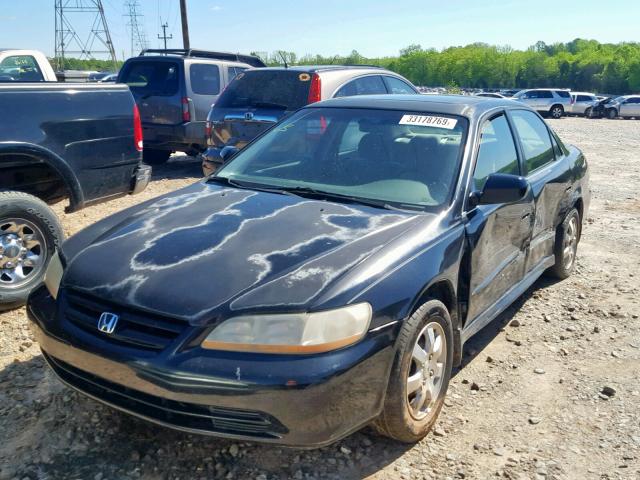 1HGCG56671A042258 - 2001 HONDA ACCORD EX BLACK photo 2