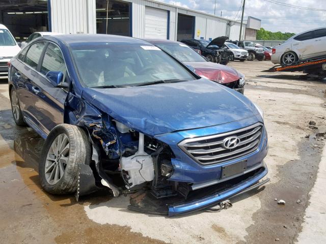 5NPE34AF2HH475056 - 2017 HYUNDAI SONATA SPO BLUE photo 1