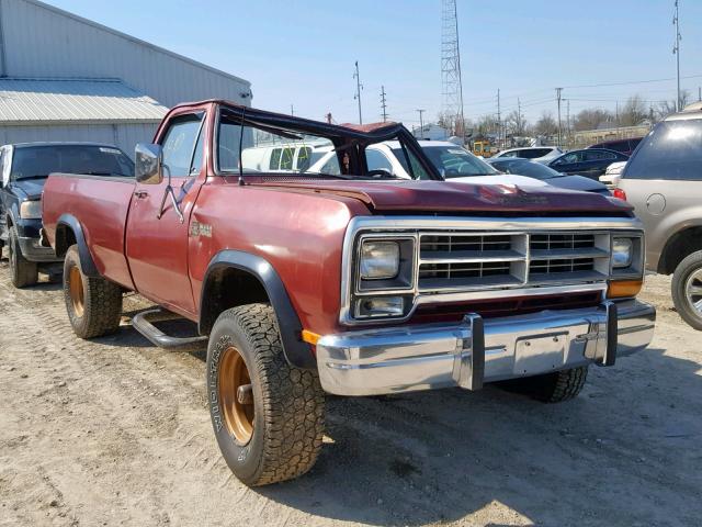 MV1N2455111ND - 1986 DODGE W100  BURGUNDY photo 1