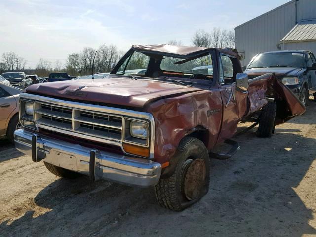 MV1N2455111ND - 1986 DODGE W100  BURGUNDY photo 2