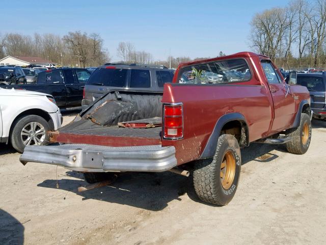 MV1N2455111ND - 1986 DODGE W100  BURGUNDY photo 4