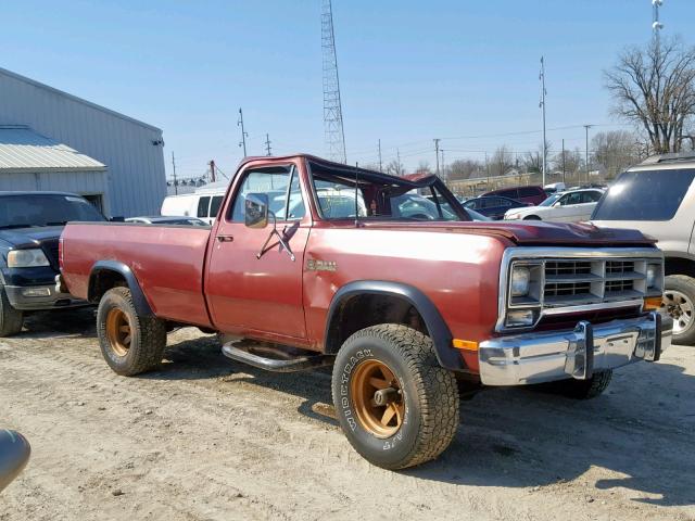 MV1N2455111ND - 1986 DODGE W100  BURGUNDY photo 9